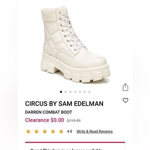 LIKE NEW Circus by Sam Edelman Combat Boots